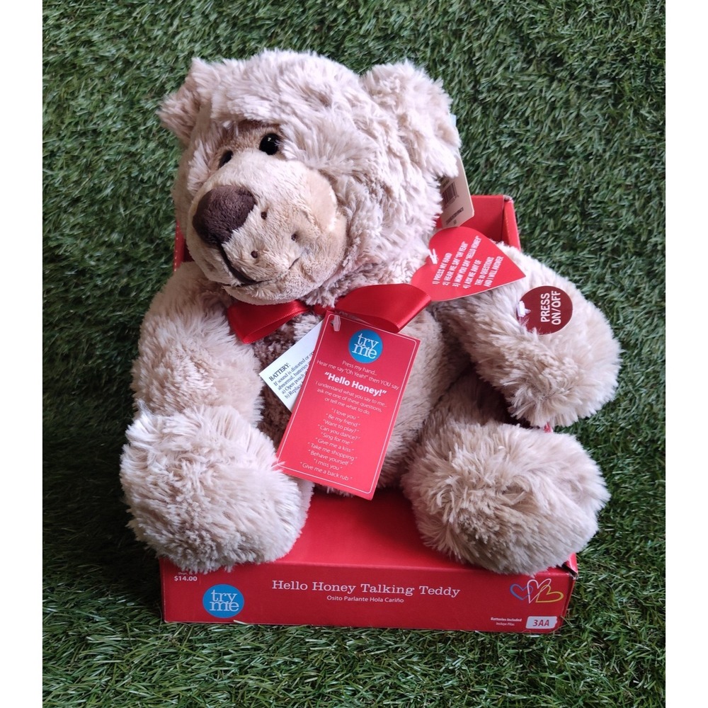 Hello Honey Teddy Bear Dan Dee Walmart New in Box Talking Interactive Plush Toy